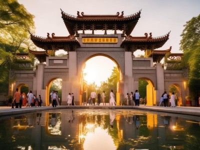 中国大学东门的金色特色